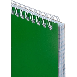 Блокнот Attache А5 60 листов зелёный в клетку на спирали