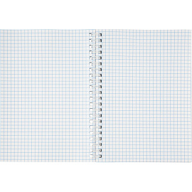Бизнес-тетрадь Attache А5 80 листов черный в клетку на спирали (140х195 мм)