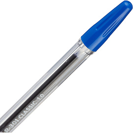 Ручка шариковая неавтоматическая Erich Krause R-301 Classic Stick синяя (толщина линии 0.5 мм, 43184)