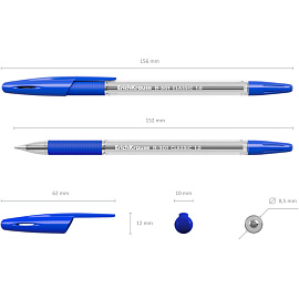 Ручка шариковая неавтоматическая Erich Krause R-301 Classic Stick&Grip синяя (толщина линии 0.5 мм, 39527) фото Ручка шариковая неавтоматическая Erich Krause R-301 Classic Stick&Grip синяя (толщина линии 0.5 мм, 39527)
