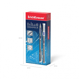 Ручка гелевая неавтоматическая Erich Krause Megapolis Gel синяя (толщина линии 0.35 мм, 92) фото Ручка гелевая неавтоматическая Erich Krause Megapolis Gel синяя (толщина линии 0.35 мм, 92)