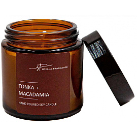 Свеча ароматическая в банке Stella Fragrance Tonka Macadamia 6.5x6 см