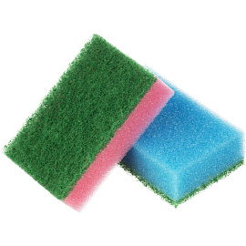 Губка для посуды Paclan поролон 8x5 см с абразивным слоем (10 штук в упаковке)