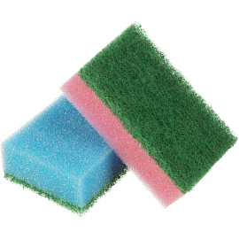 Губка для посуды Paclan поролон 8x5 см с абразивным слоем (10 штук в упаковке)