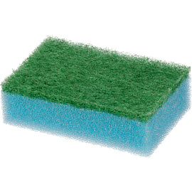 Губка для посуды Paclan поролон 8x5 см с абразивным слоем (10 штук в упаковке)