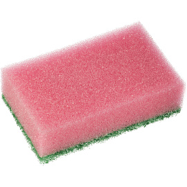Губка для посуды Paclan поролон 8x5 см с абразивным слоем (10 штук в упаковке)
