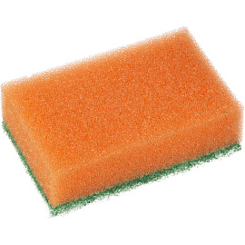 Губка для посуды Paclan поролон 8x5 см с абразивным слоем (10 штук в упаковке)