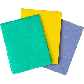 Салфетки хозяйственные Paclan вискоза 38x30 см 90 г/кв.м разноцветные (3 штуки в упаковке)