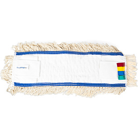 Насадка МОП для швабры-флаундера (плоской) ЭкоКоллекция хлопок 40x11 см бежевая