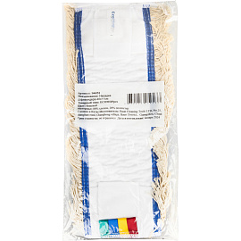 Насадка МОП для швабры-флаундера (плоской) ЭкоКоллекция хлопок 40x11 см бежевая