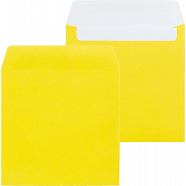 Конверт цветной для CD Packpost 125x125 мм 90 г/кв.м ассорти декстрин (50 штук в упаковке)