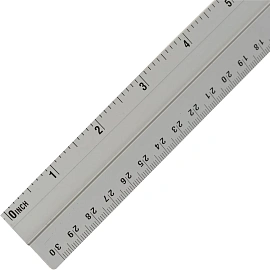Линейка Attache 30 см металлическая серая две шкалы фото Линейка Attache 30 см металлическая серая две шкалы