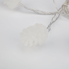 Гирлянда светодиодная Шишки линия теплый белый свет 30 светодиодов (5 м)