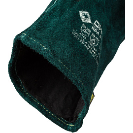 Краги спилковые Диггер+ пятипалые зеленые