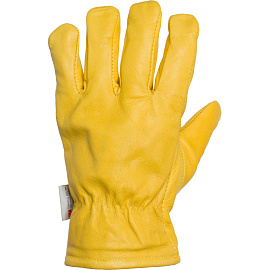 Перчатки рабочие утеплённые Диггер кожаные жёлтые (размер 10.5, XL)