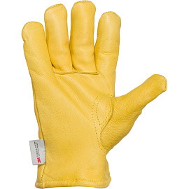 Перчатки рабочие утеплённые Диггер кожаные жёлтые (размер 10.5, XL)