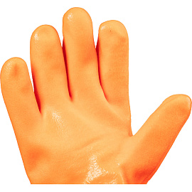 Перчатки рабочие утеплённые Manipula Нордик КП хлопковые с ПВХ покрытием оранжевые (размер 10, XL)