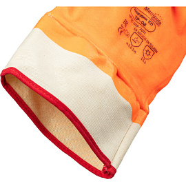 Перчатки рабочие утеплённые Manipula Нордик КП хлопковые с ПВХ покрытием оранжевые (размер 10, XL)