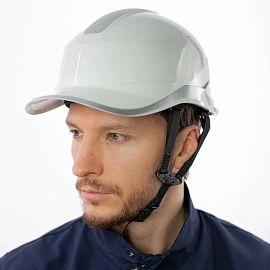 Каска защитная Delta Plus Baseball Diamond V Up белая с храповым механизмом светящаяся ( DIAM5UPBCFLBS)