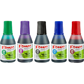 Краска штемпельная Комус синяя на водно-масляной основе 27 мл