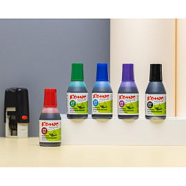 Краска штемпельная Комус синяя на водно-масляной основе 27 мл