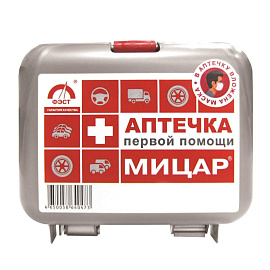 Аптечка первой помощи дорожная Мицар состав №1 (бокс пластиковый)