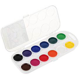 Краски акварельные медовые Гамма Пчёлка 12 цветов