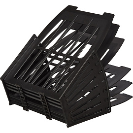 Лоток вертикальный веерный для бумаг 231 мм Attache пластиковый черный 5 отделений