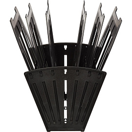 Лоток вертикальный веерный для бумаг 231 мм Attache пластиковый черный 5 отделений