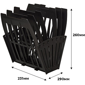 Лоток вертикальный веерный для бумаг 231 мм Attache пластиковый черный 5 отделений