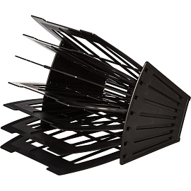 Лоток вертикальный веерный для бумаг 231 мм Attache пластиковый черный 6 отделений