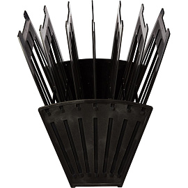 Лоток вертикальный веерный для бумаг 231 мм Attache пластиковый черный 6 отделений