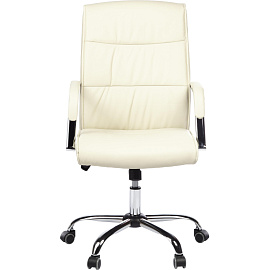 Кресло для руководителя Easy Chair 509 TPU бежевое (экокожа, металл)