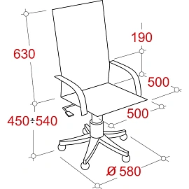 Кресло для руководителя Easy Chair 509 TPU бежевое (экокожа, металл)