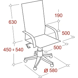 Кресло для руководителя Easy Chair 509 TPU чёрное (экокожа, металл)