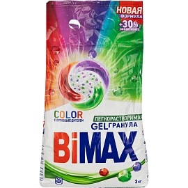 Порошок стиральный автомат BiMax Color 3 кг для белого и цветного белья