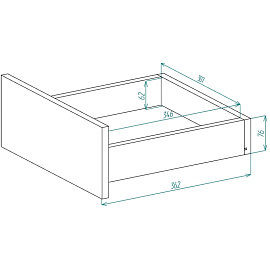 Тумба приставная Бюджет 2557 (орех французский, 400х600х740 мм, 3 ящика) фото Тумба приставная Бюджет 2557 (орех французский, 400х600х740 мм, 3 ящика)