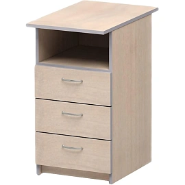 Тумба приставная Бюджет 2557 (дуб шамони, 400х600х740 мм, 3 ящика)