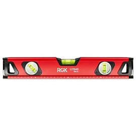 Уровень пузырьковый RGK U7040 3 глазка 400 мм с магнитом (4610011873591) фото Уровень пузырьковый RGK U7040 3 глазка 400 мм с магнитом (4610011873591)