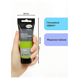 Краска акриловая Гамма Студия фисташковая 75 мл в тубе