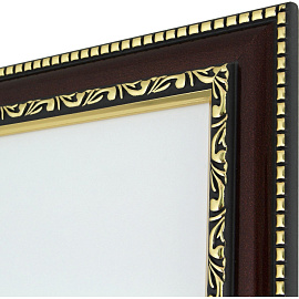 Рамка Мирам А2 40x60 см пластиковый багет 28 мм золотистая/красная