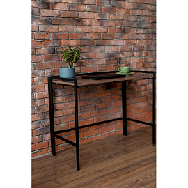 Стол компьютерный СолТи Лофт СЛКС-1 (ясень шимо темный/черный, 800х455х805 мм)