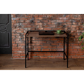 Стол компьютерный СолТи Лофт СЛКС-1 (ясень шимо темный/черный, 800х455х805 мм)