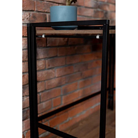 Стол компьютерный СолТи Лофт СЛКС-1 (ясень шимо темный/черный, 800х455х805 мм)