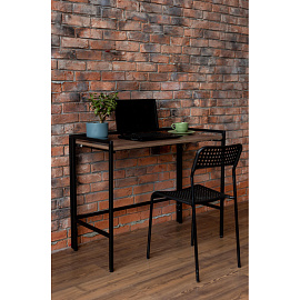 Стол компьютерный СолТи Лофт СЛКС-1 (ясень шимо темный/черный, 800х455х805 мм)