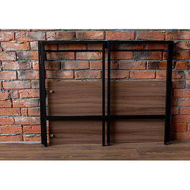 Стол компьютерный СолТи Лофт СЛКС-1 (ясень шимо темный/черный, 800х455х805 мм)