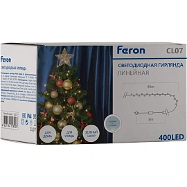 Гирлянда светодиодная Feron CL07 нить белый свет 400 светодиодов (40x3 м)