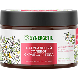 Скраб для тела Synergetic Пачули и ароматный бергамот 300 мл