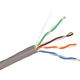 Кабель витая пара ExeGate UTP4-C5e-CU-S24-IN-PVC-GY-305-FLUKE 5e 305 м