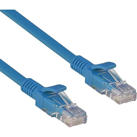 Патч-корд витая пара ExeGate UTP-RJ45-RJ45-5e-0,3M-BL 5e 0,3 м